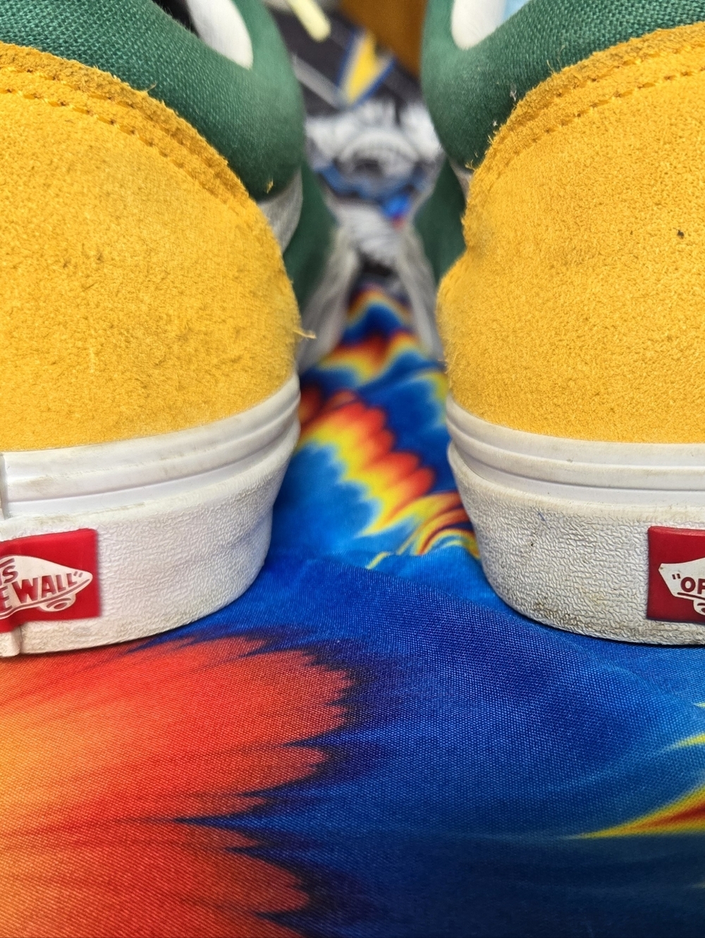 Vans Men's Blue & Green Suede Old Skool Sneakers - Picture 4 of 6